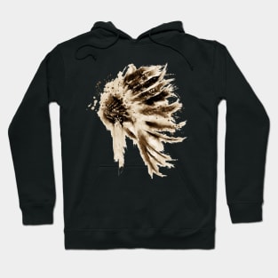 Native American Headdress In Sepia Hoodie